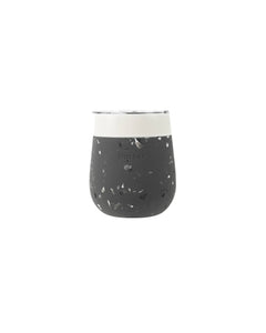 W&P - Insulated Ceramic Stainless Steel Wine Glass Cup 11oz: Terrazzo Charcoal