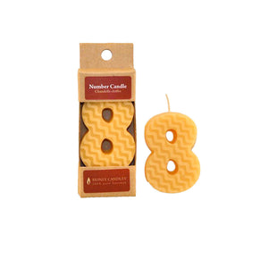 Natural Beeswax Beeswax Number Party Candle