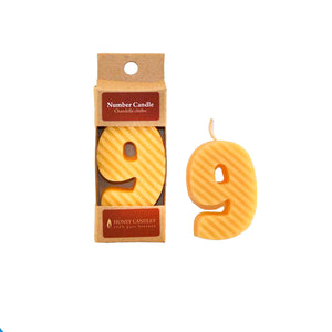 Natural Beeswax Beeswax Number Party Candle