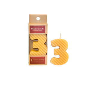 Natural Beeswax Beeswax Number Party Candle