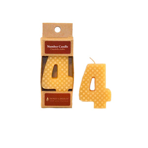 Natural Beeswax Beeswax Number Party Candle