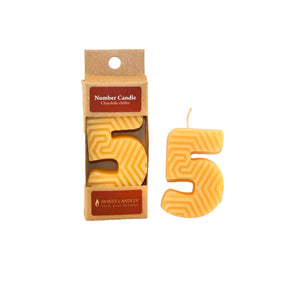 Natural Beeswax Beeswax Number Party Candle