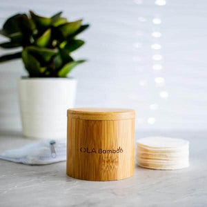 Ola Bamboo - Reusable Makeup Pads with Bamboo Container
